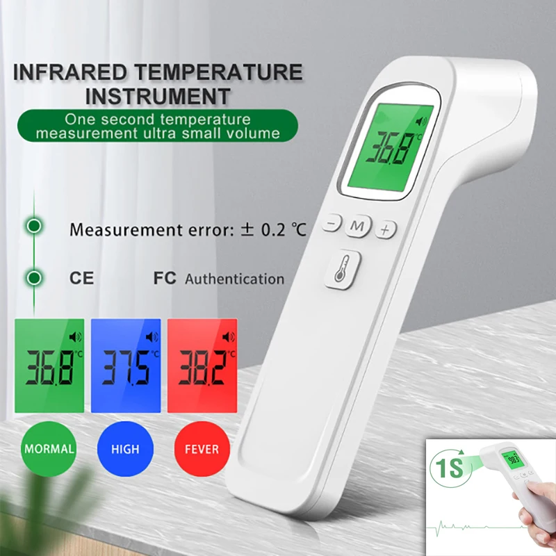 Pulse Oximeter - AiQUE 적외선 온도계 디지털 LCD 신체