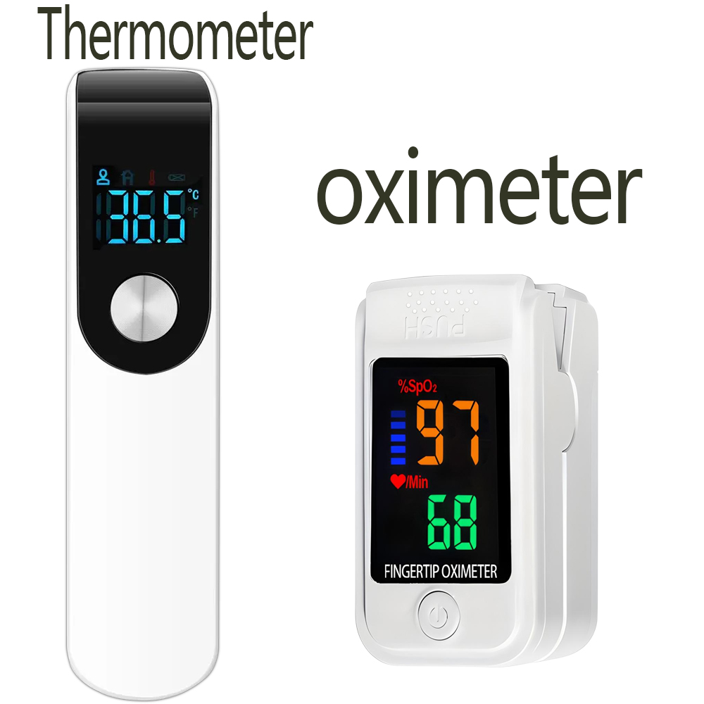 Pulse Oximeter - 2-in-1 가정용 적외선 이마 온도계 +