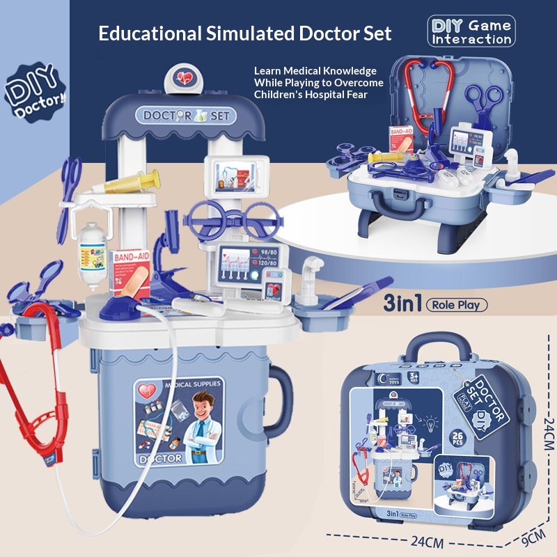 3 in 1 DIY 의사놀이 세트 (청진기, 의료 도구 - Stethoscope 리뷰 및 가격